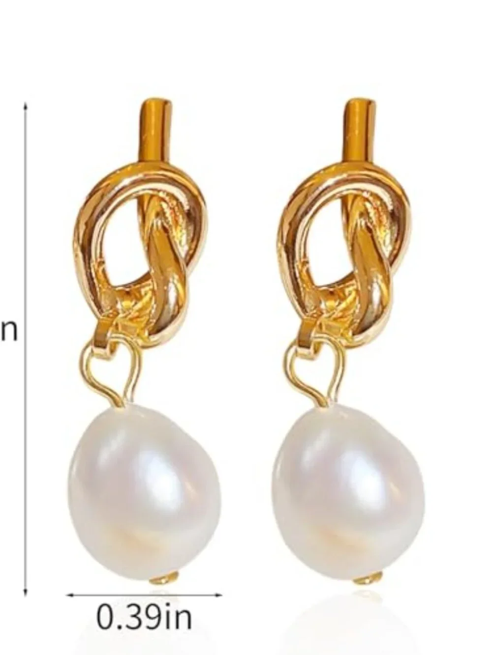 Bridesmaid Gifts for Wedding Day Bridesmaid Earrings Gold Set Knot Pearl Earring